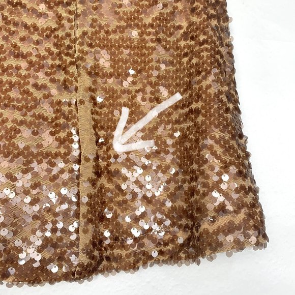 ASTR the Label Romina Sequin Mini Skirt Nude XS - Picture 7 of 7